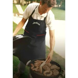 Jim Beam Classic Grilling Apron Heavy Duty With Pockets Black